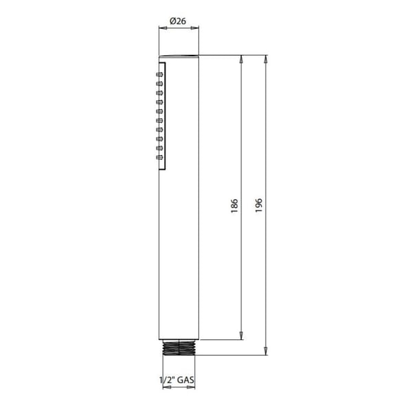 Τηλέφωνο ντους Skinny black matt Ε082019